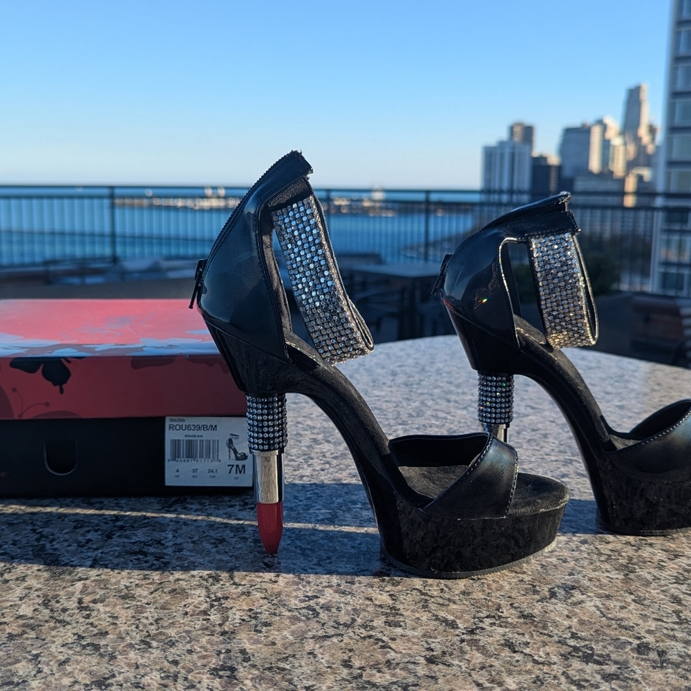 Pleaser Lipstick Heel ROU639/BM